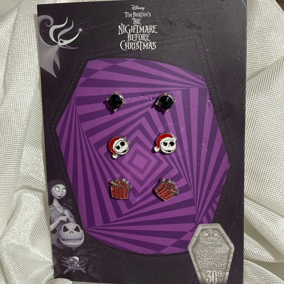 Disney Jewelry Nwt The Nightmare Before Christmas Stud Earrings By